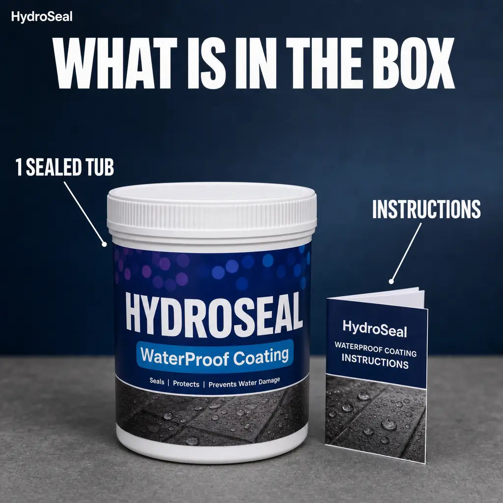 What is in the box, one sealed tub of HydroSeal and printed instructions