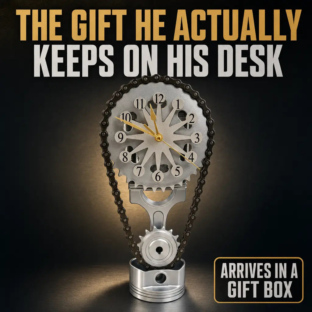 The gift he actually keeps on his desk, arrives in a gift box