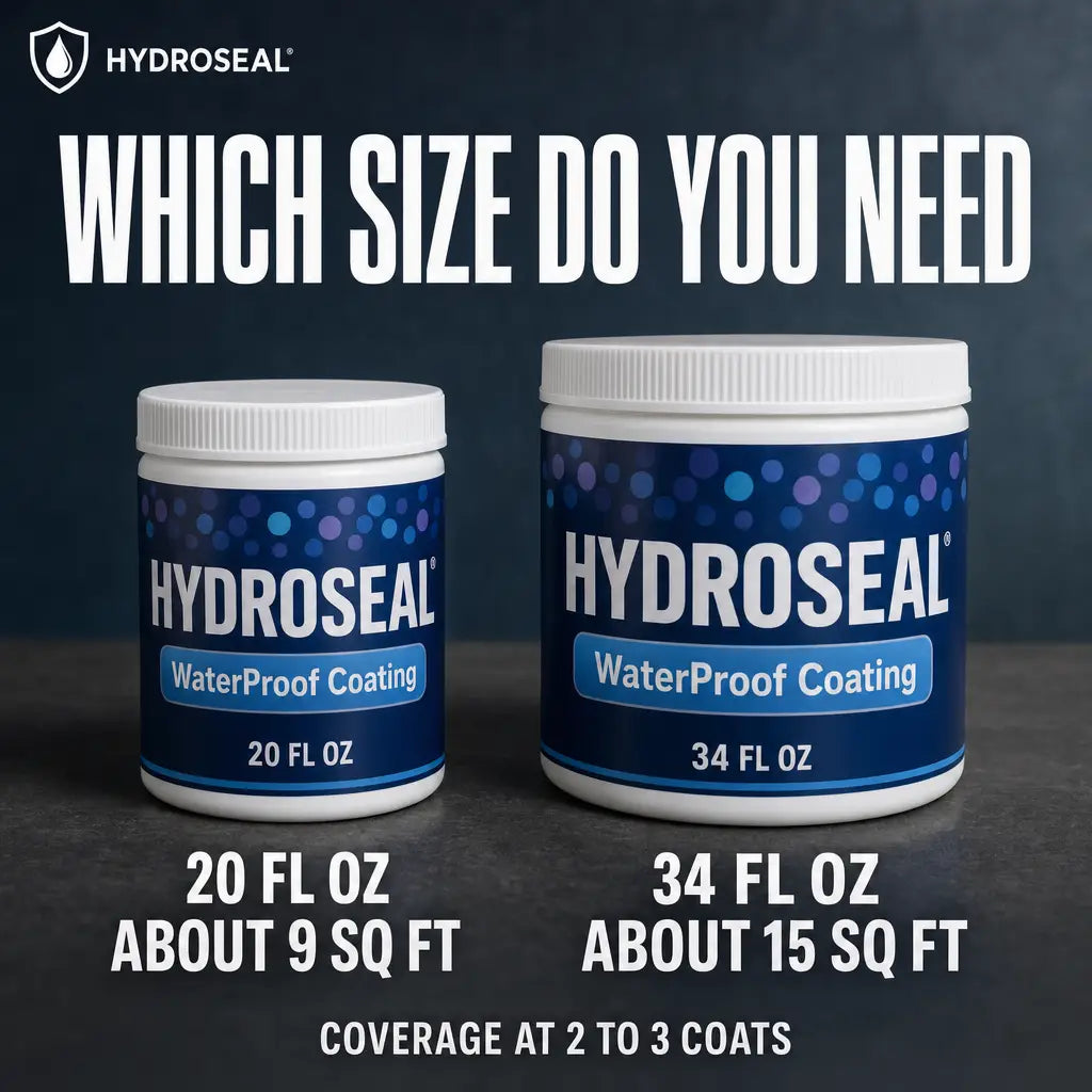 Which size do you need, 20 fl oz covers about 9 sq ft and 34 fl oz about 15 sq ft
