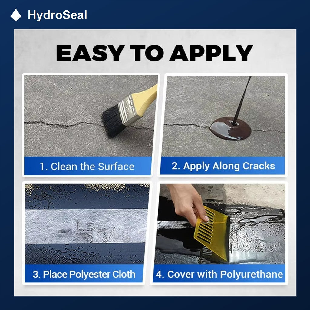 Easy to apply, clean the surface, apply along the cracks and cover