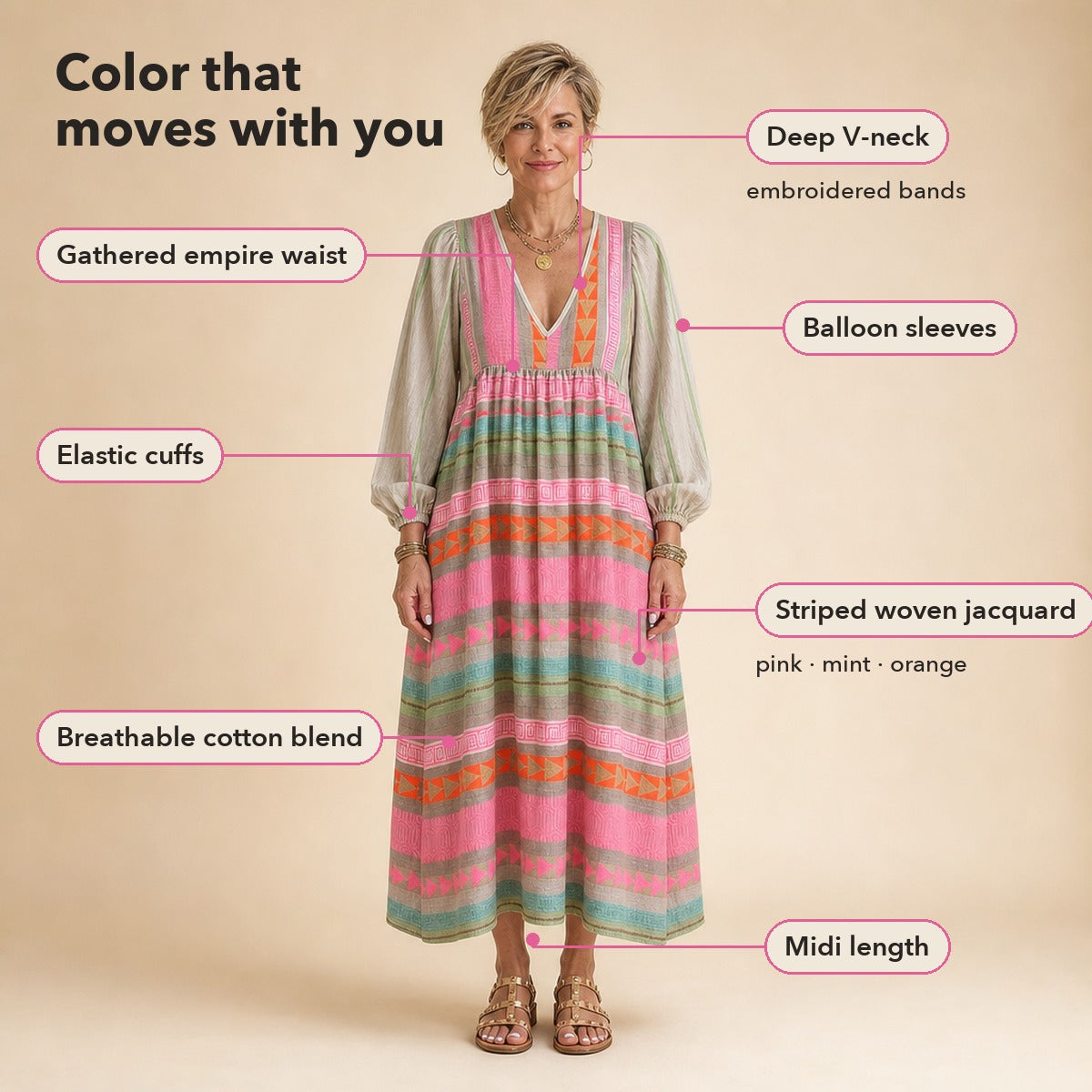 50% OFF TODAY | Odessa™ - Colorful Summer Dress