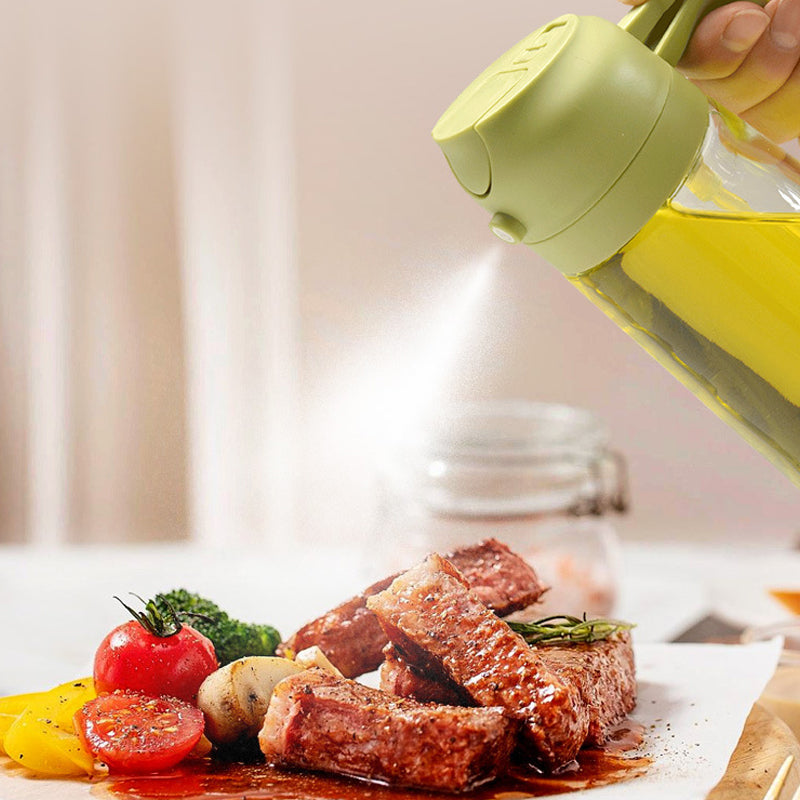 50% OFF TODAY | Splash&Drizzle™ - 2 in 1 Oil Spray Bottle and Glass Dispenser