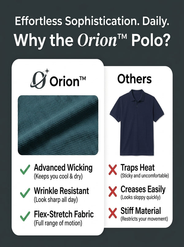 50% OFF TODAY  Orion™ - Premium Ice Silk Polo Shirt for Men