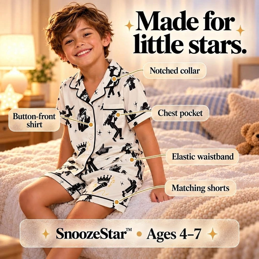 50% OFF TODAY | SnoozeStar™ - Kids' Retro Pajama Set