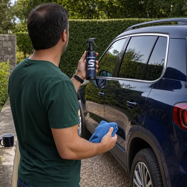 Applying ShineArmor to a hood in a driveway, no shop needed