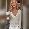 50% OFF TODAY | QuietChic™ - Satin Dress Sweater Set