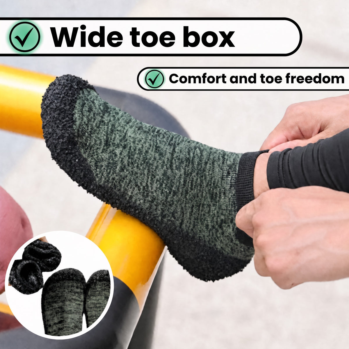 Wide toe box: comfort and toe freedom