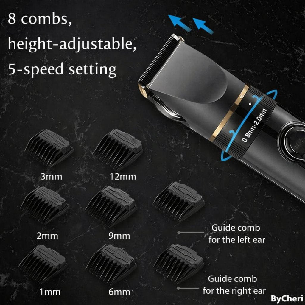 8 combs height-adjustable