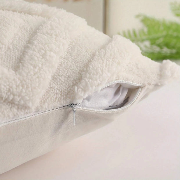 Faux Wool Throw Pillow Cover
