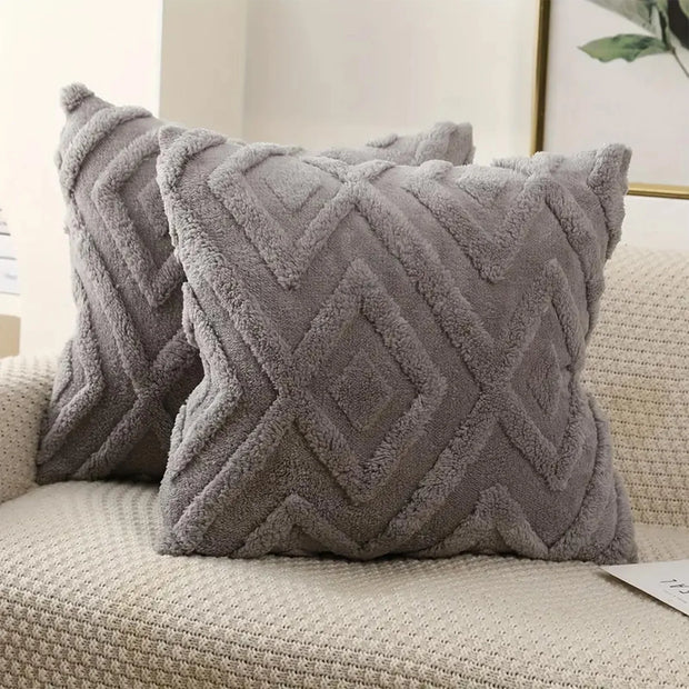 Faux Wool Throw Pillow Cover