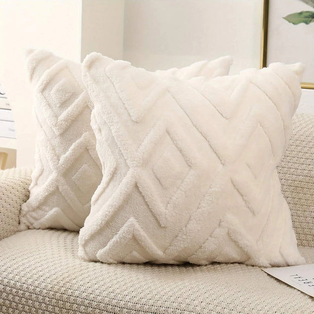 Faux Wool Throw Pillow Cover