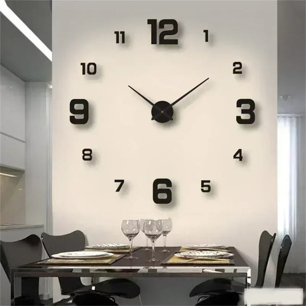 3D Wall Clock Mirror Stickers