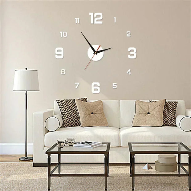 3D Wall Clock Mirror Stickers