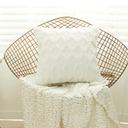 Embroidery Flush Block Diamond Cushion Cover
