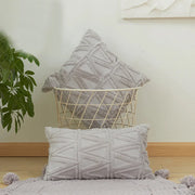 Embroidery Flush Block Diamond Cushion Cover
