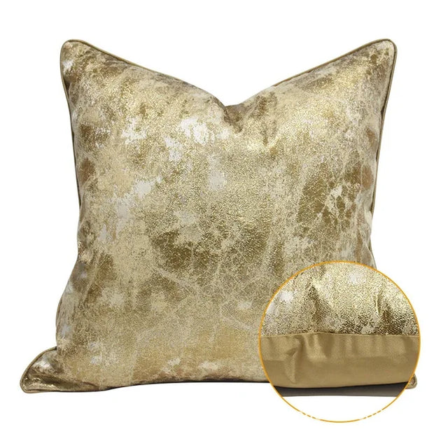 Luxury Golden Sofa Cushion Cover