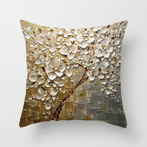 Nordic Style Oil Painting Cushion Cover