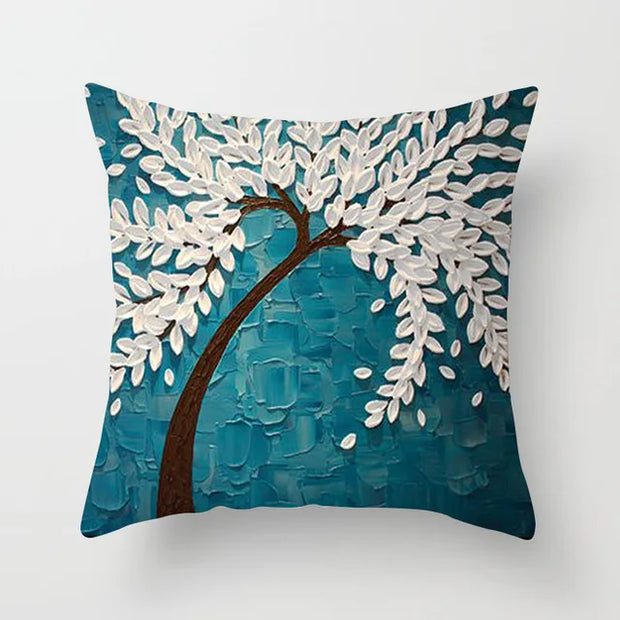 Nordic Style Oil Painting Cushion Cover