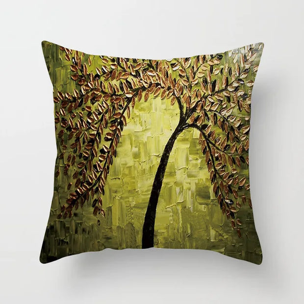 Nordic Style Oil Painting Cushion Cover