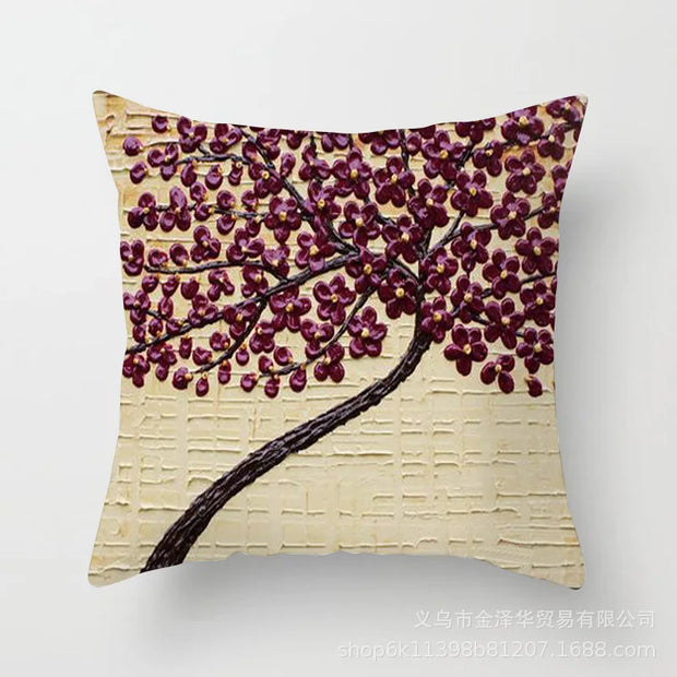 Nordic Style Oil Painting Cushion Cover