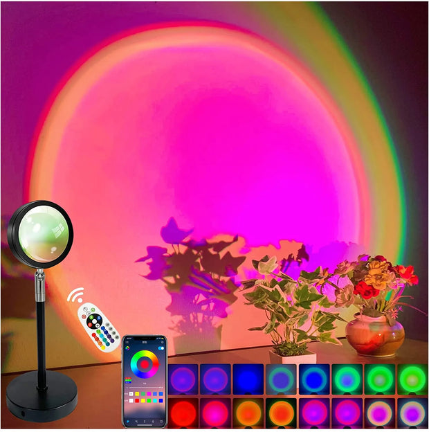 Smart Bluetooth  Rainbow Sunset Projector Lamp